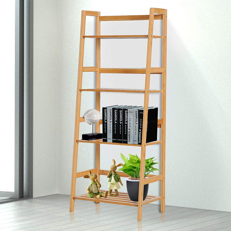 Vertical store ladder shelf